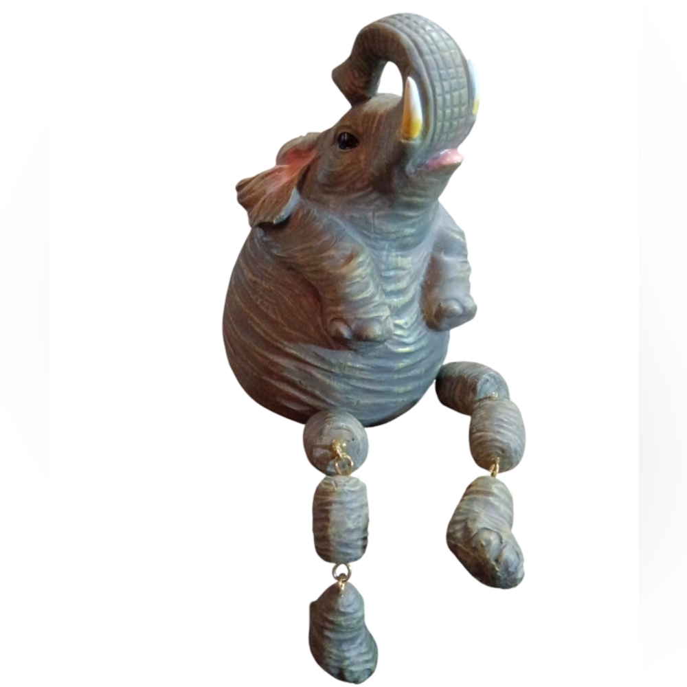 Kirklands Elephant Statue Shelf Sitter 6"T Sitting